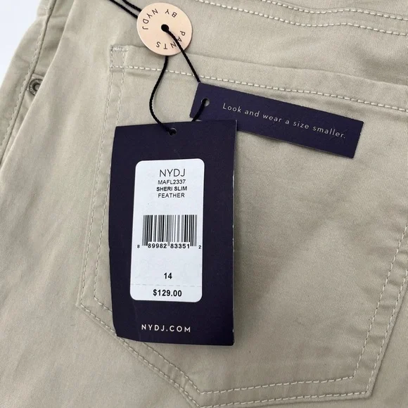 NYDJ Sheri Slim in Feather- Size 14 NWT - Picture 5 of 13